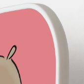 Cartoon van de schattige kruiphamster van de verge pickleball paddle (Links Detail)