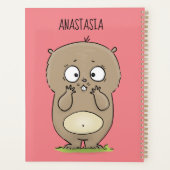 Cartoon van de schattige kruiphamster van de verge planner (Achterkant)