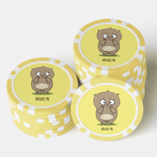 Cartoon van de schattige kruiphamster van de verge poker chips (Opstapeling)
