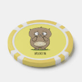 Cartoon van de schattige kruiphamster van de verge poker chips (Enkel)