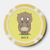 Cartoon van de schattige kruiphamster van de verge poker chips (Achterkant)