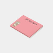 Cartoon van de schattige kruiphamster van de verge post-it® notes (Schuin)