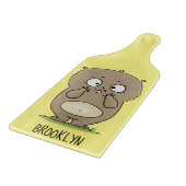 Cartoon van de schattige kruiphamster van de verge snijplank (Hoek)