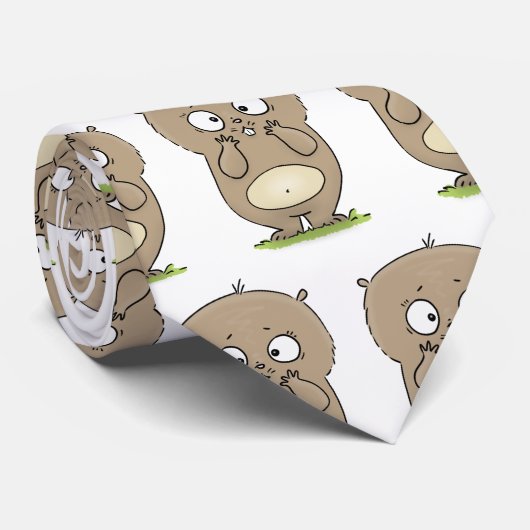 Cartoon van de schattige kruiphamster van de verge stropdas (Opgerold)