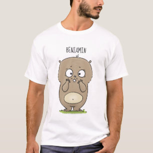 Cartoon van de schattige kruiphamster van de verge t-shirt