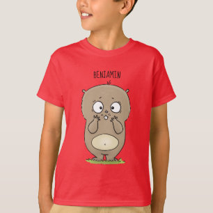 Cartoon van de schattige kruiphamster van de verge t-shirt