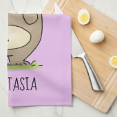 Cartoon van de schattige kruiphamster van de verge theedoek (Quarter Fold)