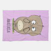 Cartoon van de schattige kruiphamster van de verge theedoek (Horizontaal)