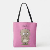 Cartoon van de schattige kruiphamster van de verge tote bag (Achterkant)