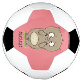 Cartoon van de schattige kruiphamster van de verge voetbal (Gedraaid)