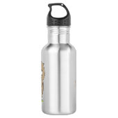 Cartoon van de schattige kruiphamster van de verge waterfles  (Achterkant)