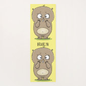 Cartoon van de schattige kruiphamster van de verge yogamat (Achterkant)