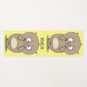 Cartoon van de schattige kruiphamster van de verge yogamat (Voorkant (horizontaal))