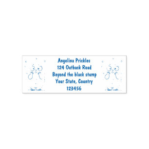 Cartoon van de schattige kruiphamster van de verge  zelfinktende stempel