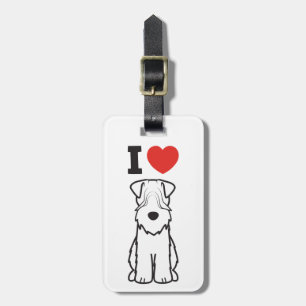 Cartoon van de ternaire hond van de zachte beklede bagagelabel