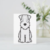 Cartoon van de ternaire hond van de zachte beklede briefkaart (Staand voorkant)