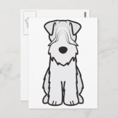Cartoon van de ternaire hond van de zachte beklede briefkaart (Voorkant / Achterkant)