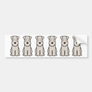 Cartoon van de ternaire hond van de zachte beklede bumpersticker