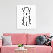 Cartoon van de ternaire hond van de zachte beklede canvas afdruk (Insitu (Woonkamer))