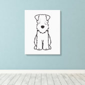 Cartoon van de ternaire hond van de zachte beklede canvas afdruk (Insitu (Houten vloer))
