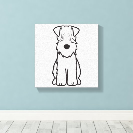 Cartoon van de ternaire hond van de zachte beklede canvas afdruk (Insitu (Houten vloer))