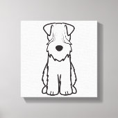 Cartoon van de ternaire hond van de zachte beklede canvas afdruk (Voorkant)