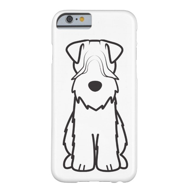 Cartoon van de ternaire hond van de zachte beklede Case-Mate iPhone case (Achterkant)