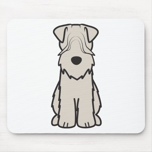 Cartoon van de ternaire hond van de zachte beklede muismat (Voorkant)