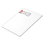 Cartoon van de ternaire hond van de zachte beklede notitieblok (Schuin)