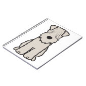 Cartoon van de ternaire hond van de zachte beklede notitieboek (Linkerzijde)