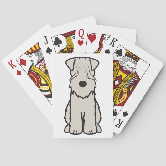 Cartoon van de ternaire hond van de zachte beklede pokerkaarten (Achterkant)