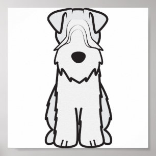 Cartoon van de ternaire hond van de zachte beklede poster