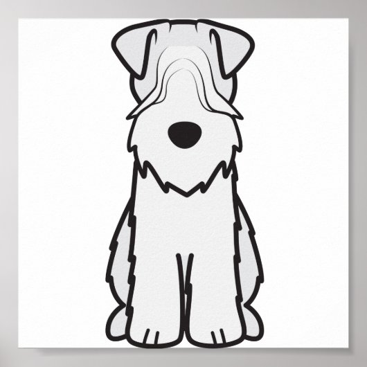 Cartoon van de ternaire hond van de zachte beklede poster (Voorkant)