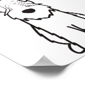 Cartoon van de ternaire hond van de zachte beklede poster (Hoek)