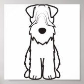 Cartoon van de ternaire hond van de zachte beklede poster (Voorkant)
