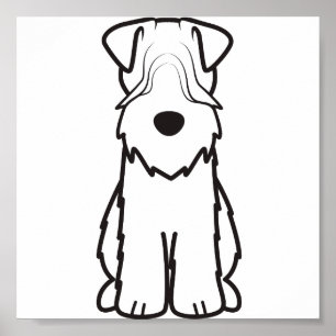 Cartoon van de ternaire hond van de zachte beklede poster