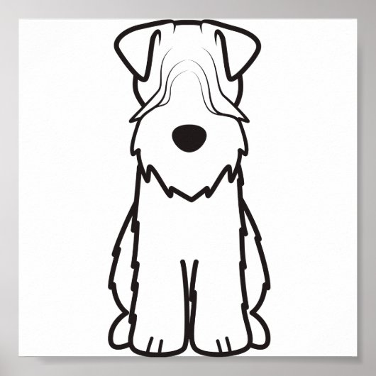 Cartoon van de ternaire hond van de zachte beklede poster (Voorkant)