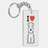 Cartoon van de ternaire hond van de zachte beklede sleutelhanger (Voorkant Links)