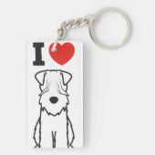 Cartoon van de ternaire hond van de zachte beklede sleutelhanger (achterkant)