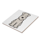 Cartoon van de ternaire hond van de zachte beklede tegeltje (Zijkant)