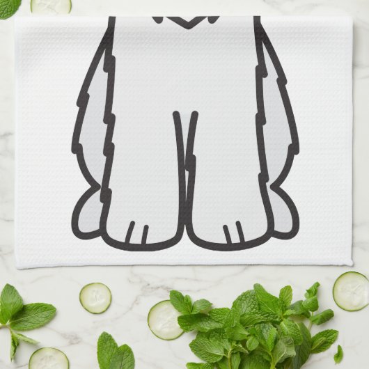 Cartoon van de ternaire hond van de zachte beklede theedoek (Gevouwen)