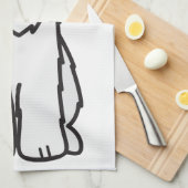 Cartoon van de ternaire hond van de zachte beklede theedoek (Quarter Fold)