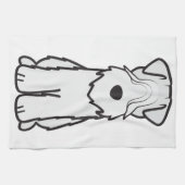 Cartoon van de ternaire hond van de zachte beklede theedoek (Horizontaal)