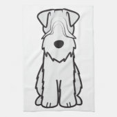 Cartoon van de ternaire hond van de zachte beklede theedoek (Verticaal)