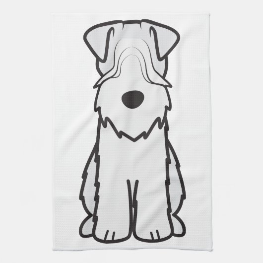 Cartoon van de ternaire hond van de zachte beklede theedoek (Verticaal)