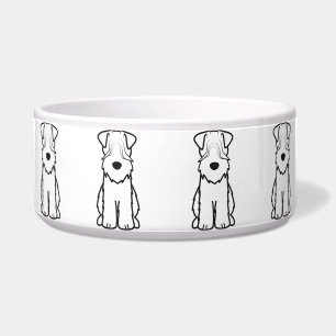 Cartoon van de ternaire hond van de zachte beklede voerbakje
