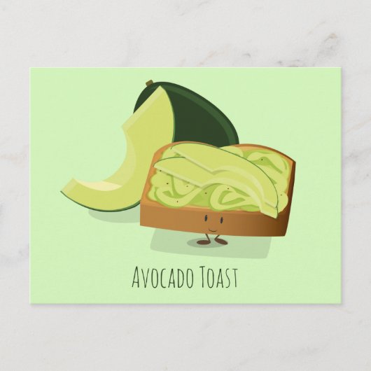 Cartoon | van de Toost van de avocado Briefkaart (Voorkant)
