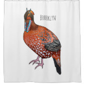 Cartoon van de tragopanvogel van Cabot Douchegordijn (Voorkant)