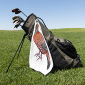 Cartoon van de tragopanvogel van Cabot Golfhanddoek (Groen)