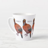 Cartoon van de tragopanvogel van Cabot Latte Mok (Linkerhoek)